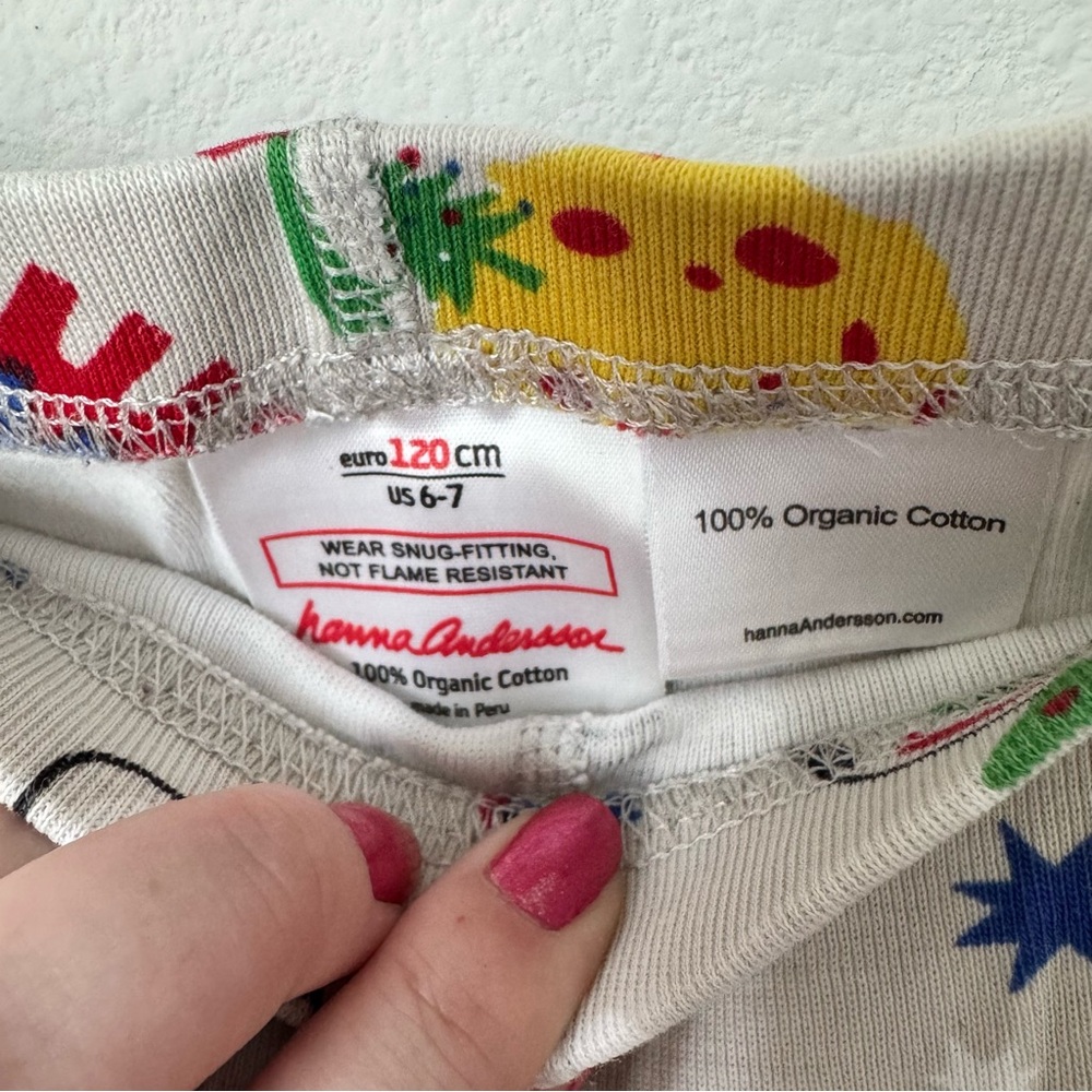 Hanna Andersson Christmas Monster Pajama Pants Size 6-7 100% Organic Cotton - Picture 2 of 8